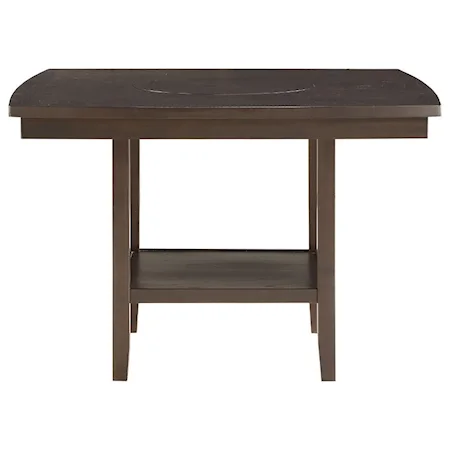 Casual Counter Height Table with Lazy Susan